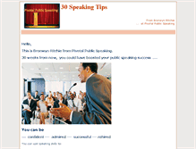 Tablet Screenshot of 30speakingtips.com